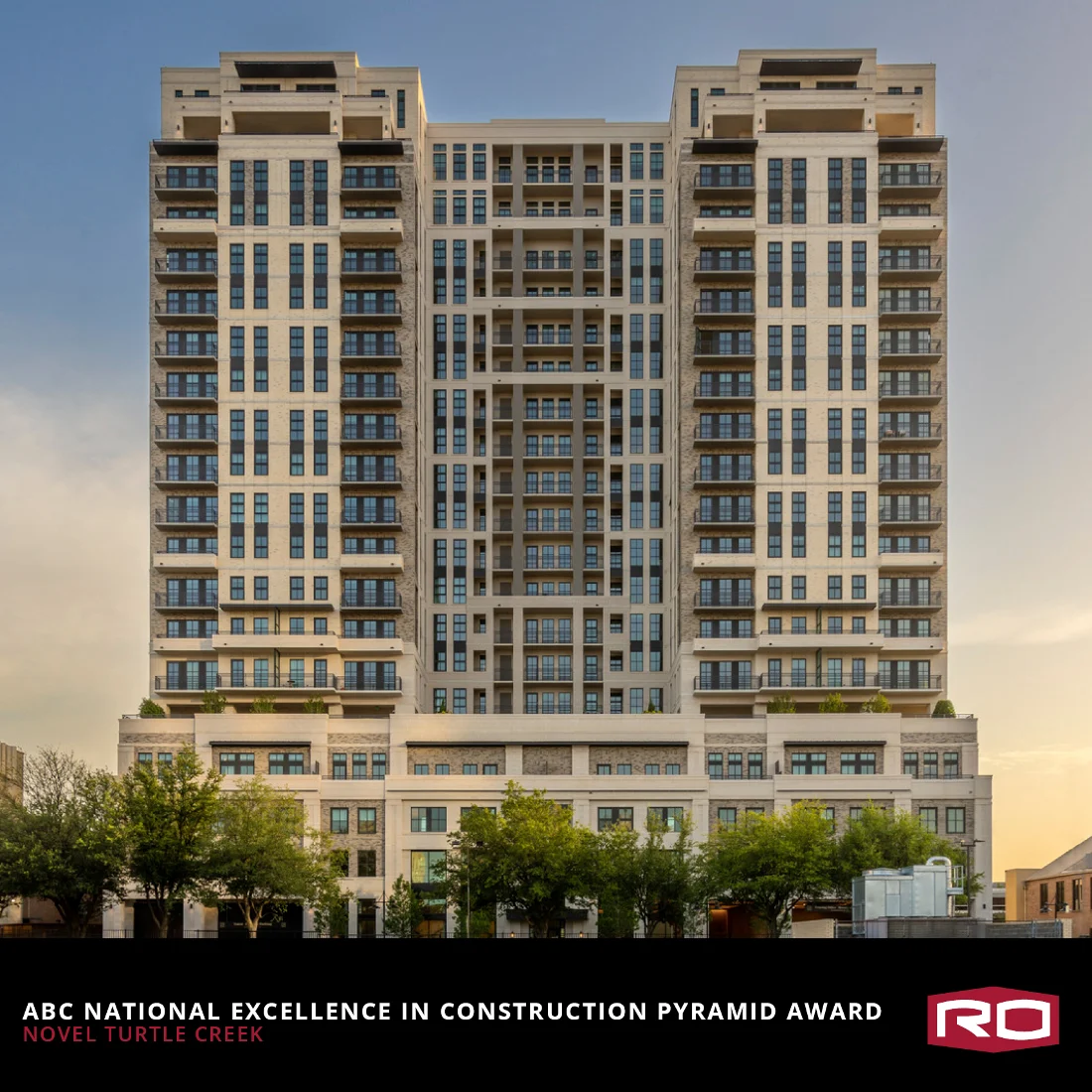 RO Celebrates Novel Turtle Creek Winning ABC National Excellence in Construction Eagle Award