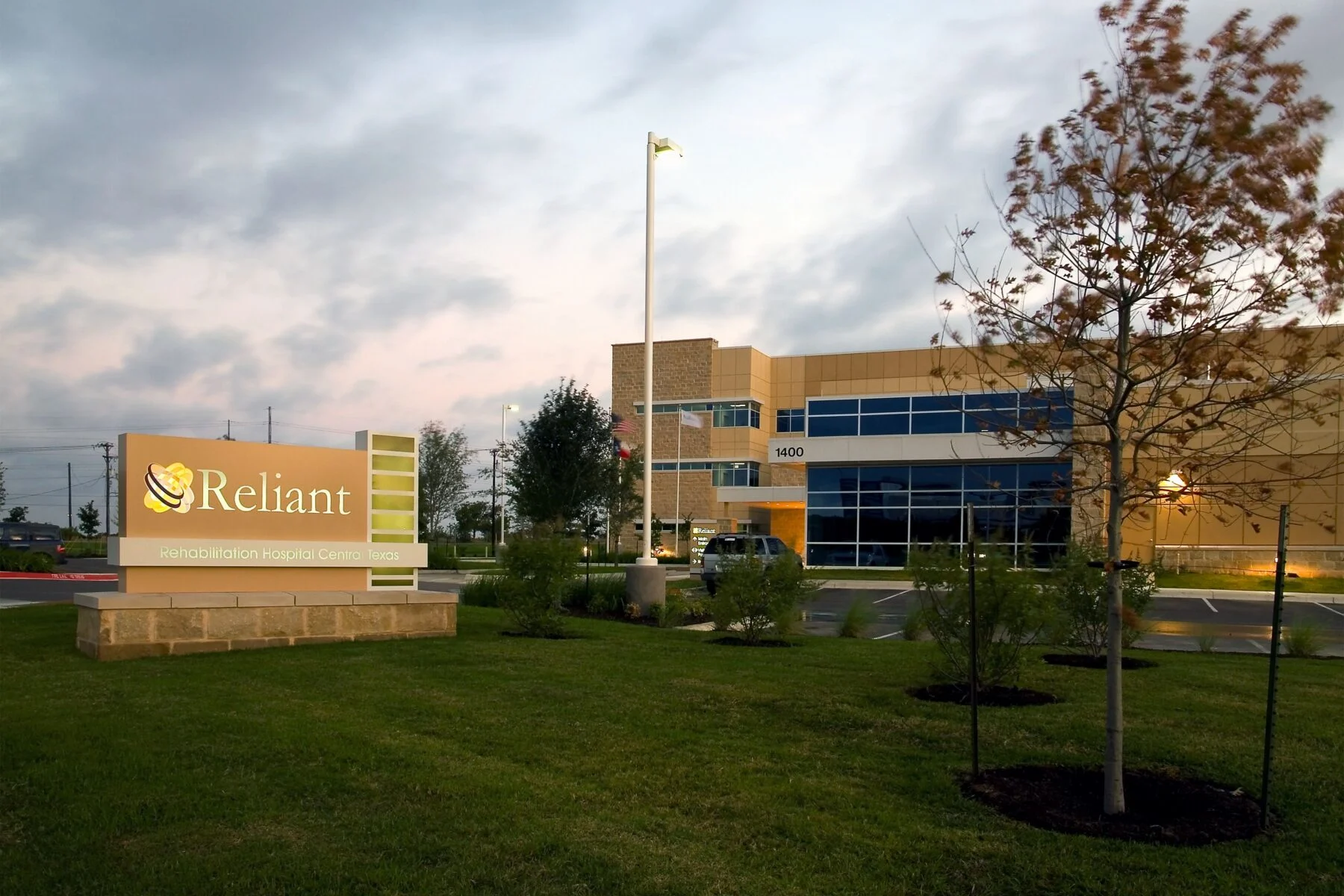 exterior of three story rehab facility