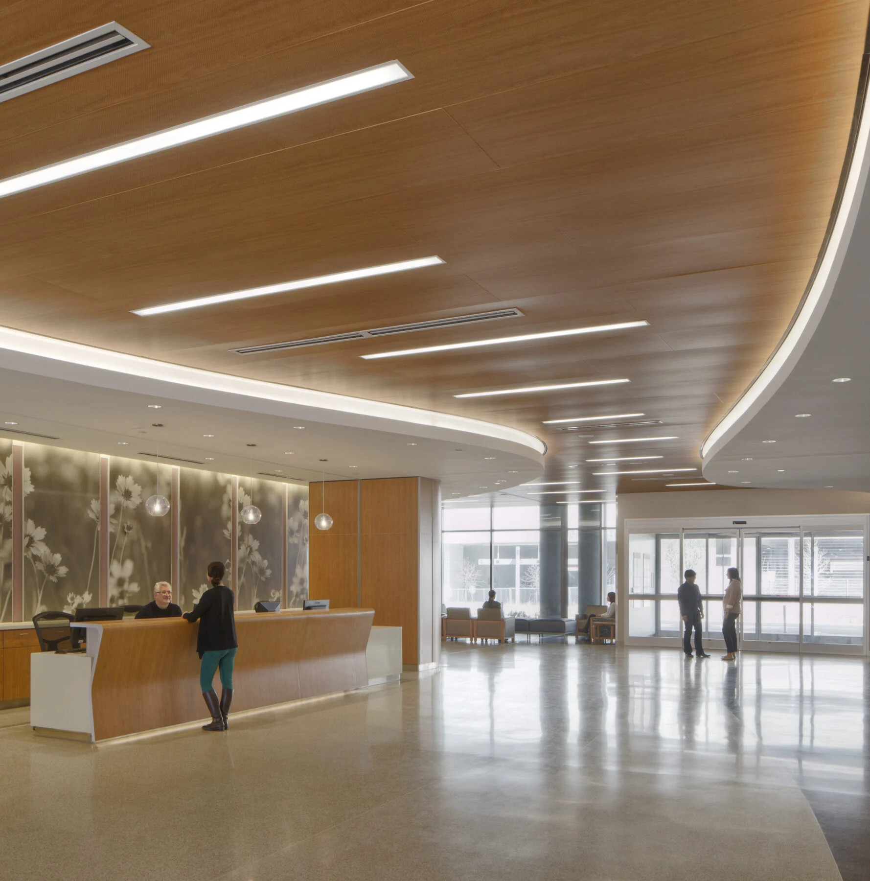 interior lobby with connection to new hospital