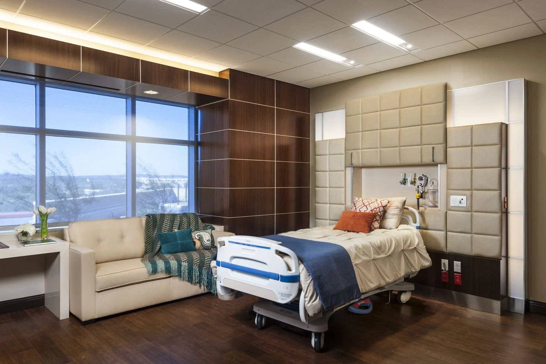 hospital room with window view