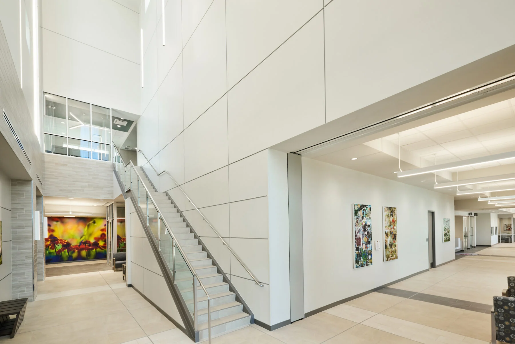 open space with stairs to second floor