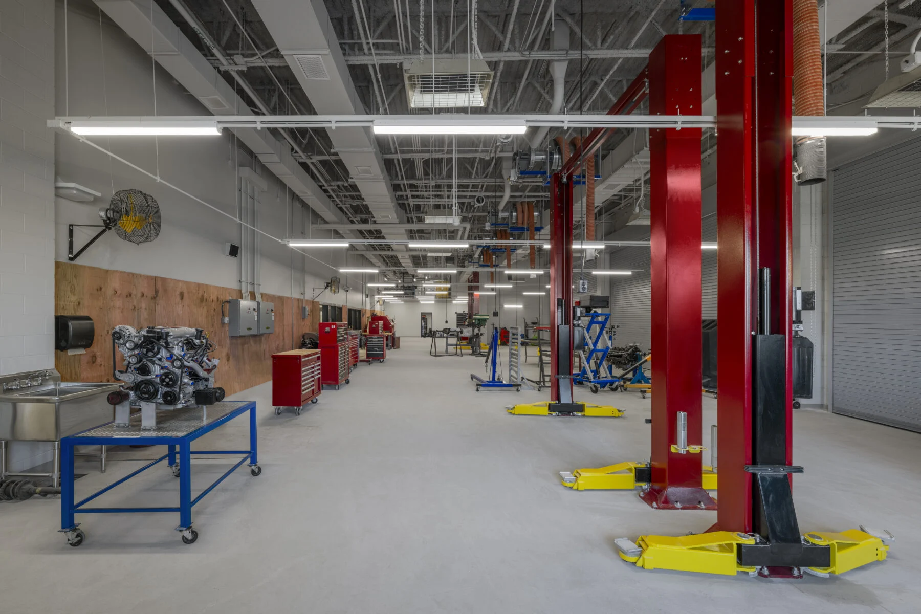 auto mechanic class room for CTE training