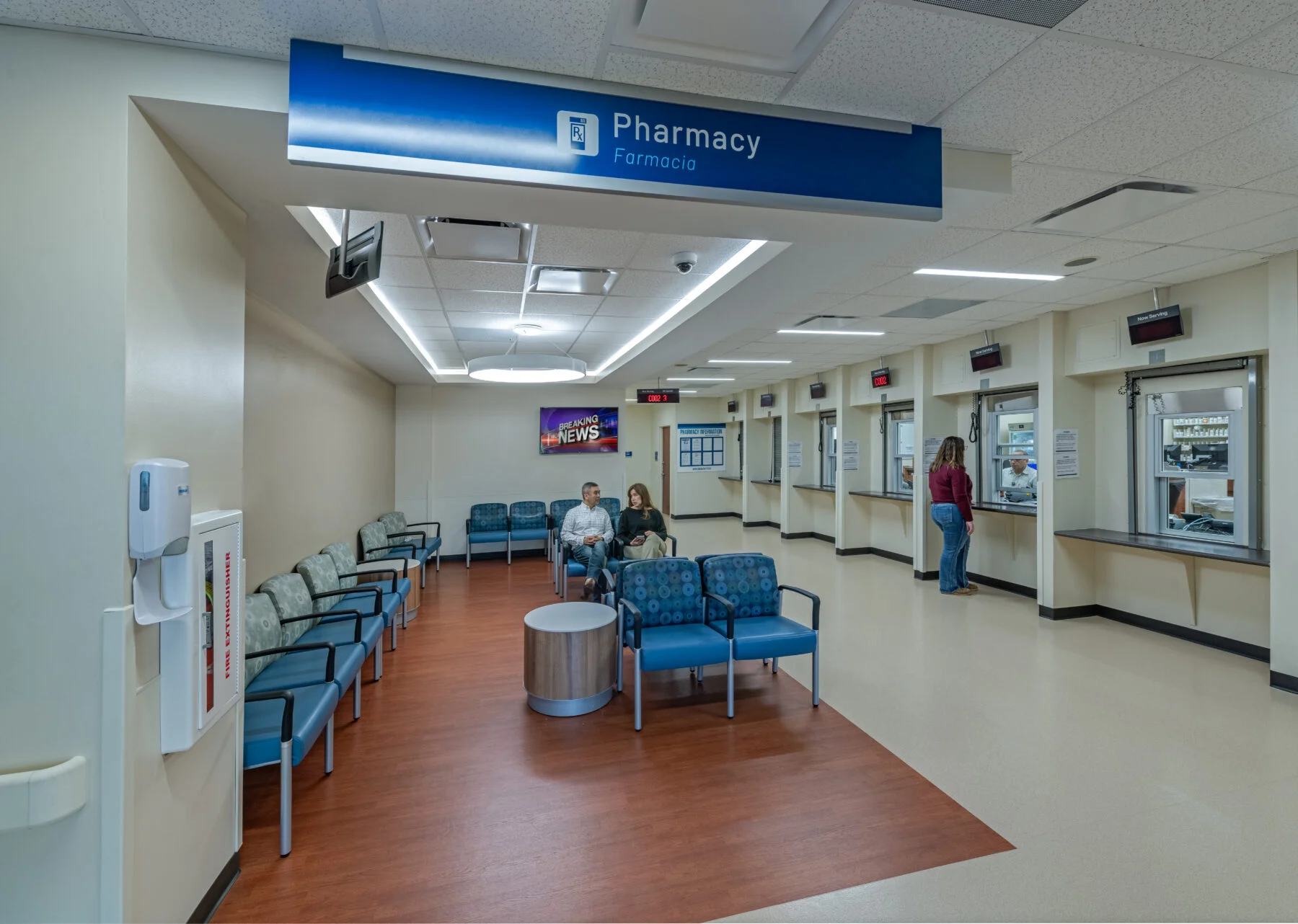 pharmacy space and waiting room
