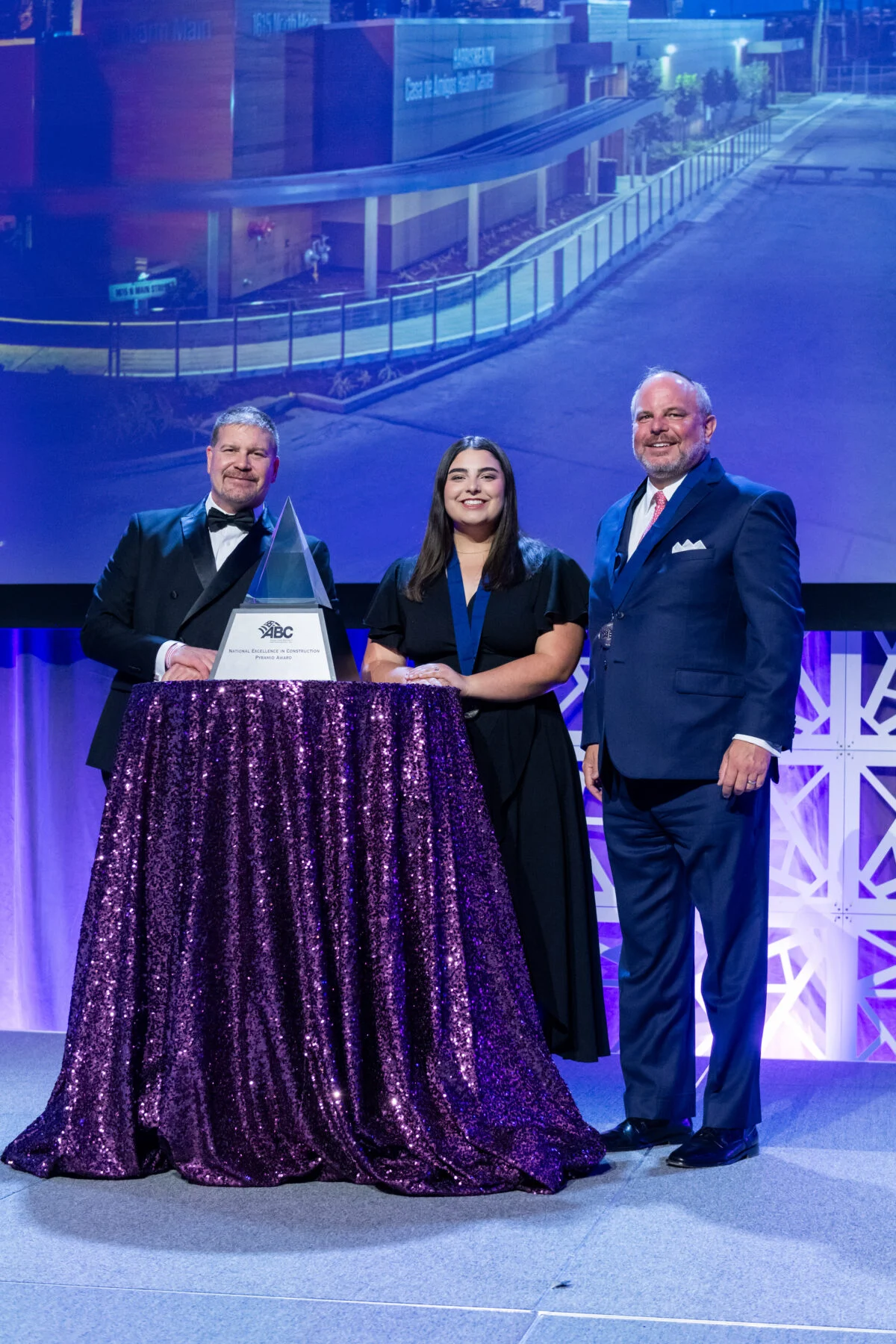 project team accepting national pyramid award