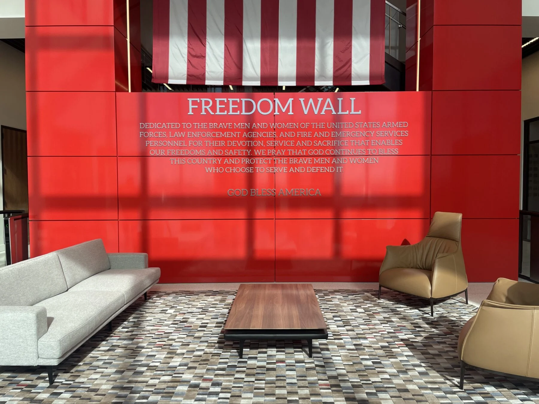 close up of freedom wall