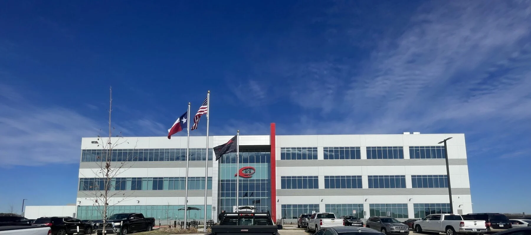 front of QTS office building