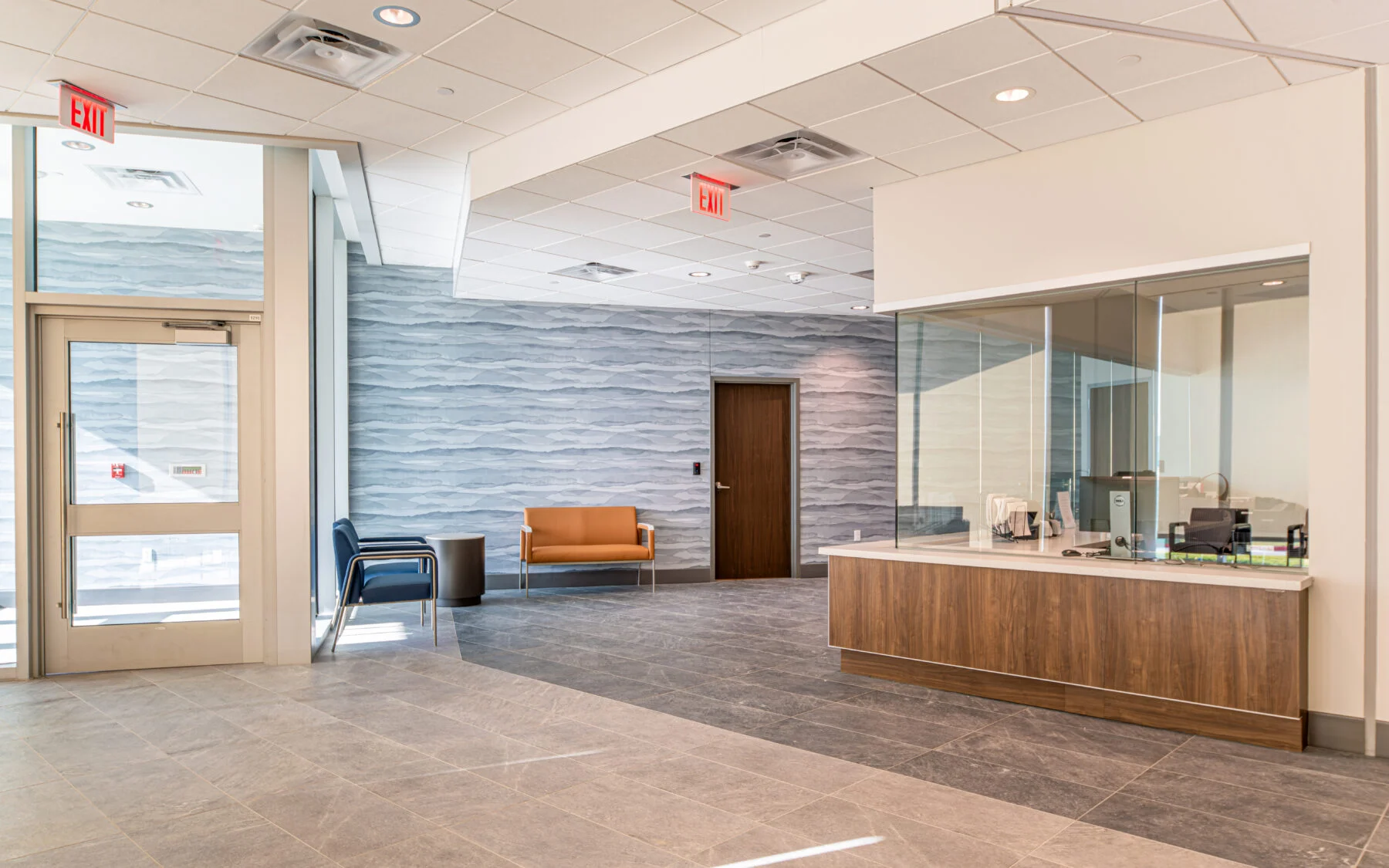 lobby entrance with tile wall