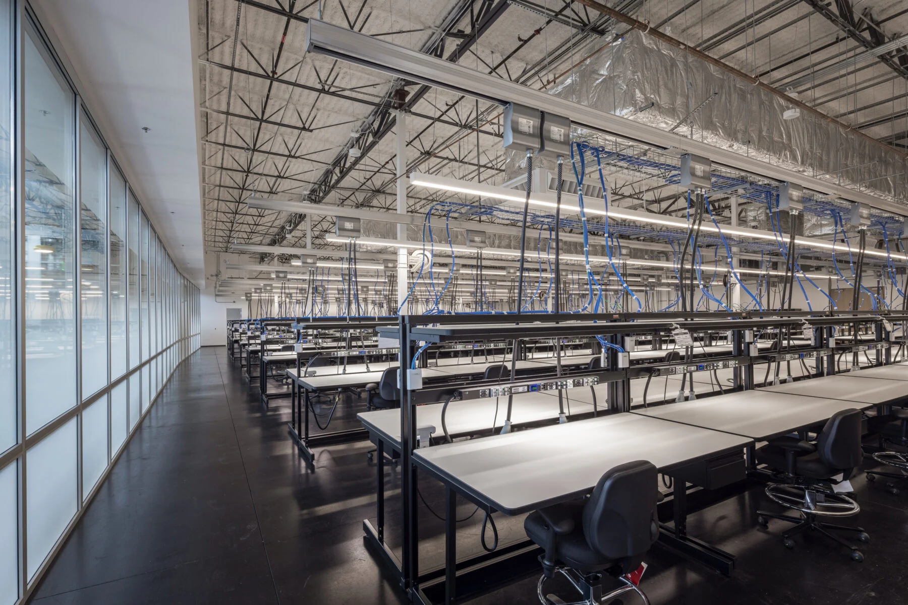 advanced manufacturing work space with MEP