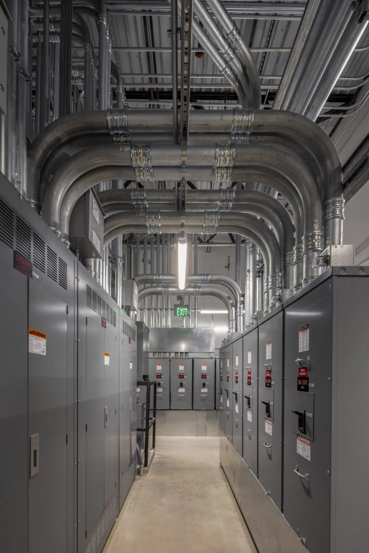 complex MEP in electrical room