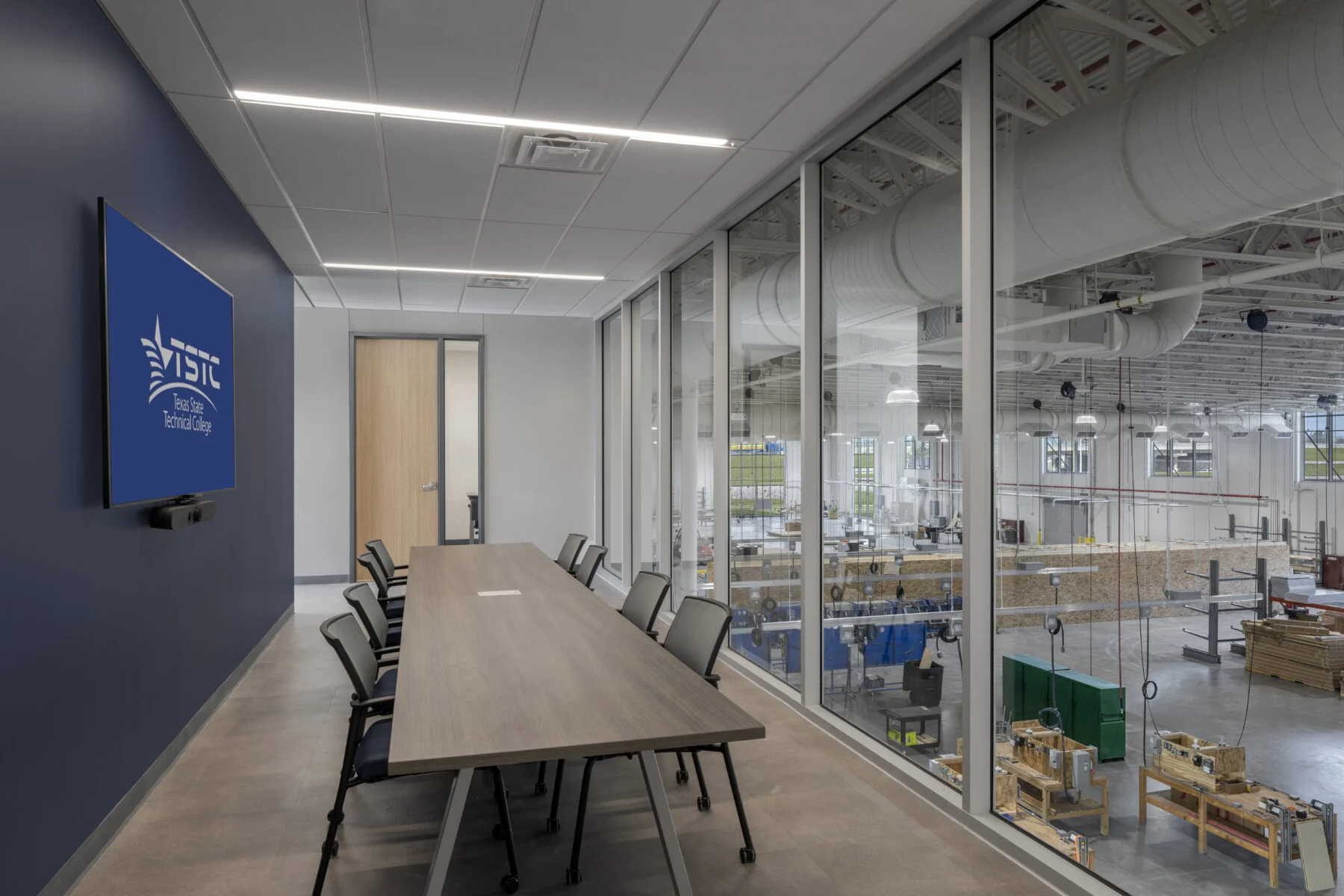 conference room overlooking classroom