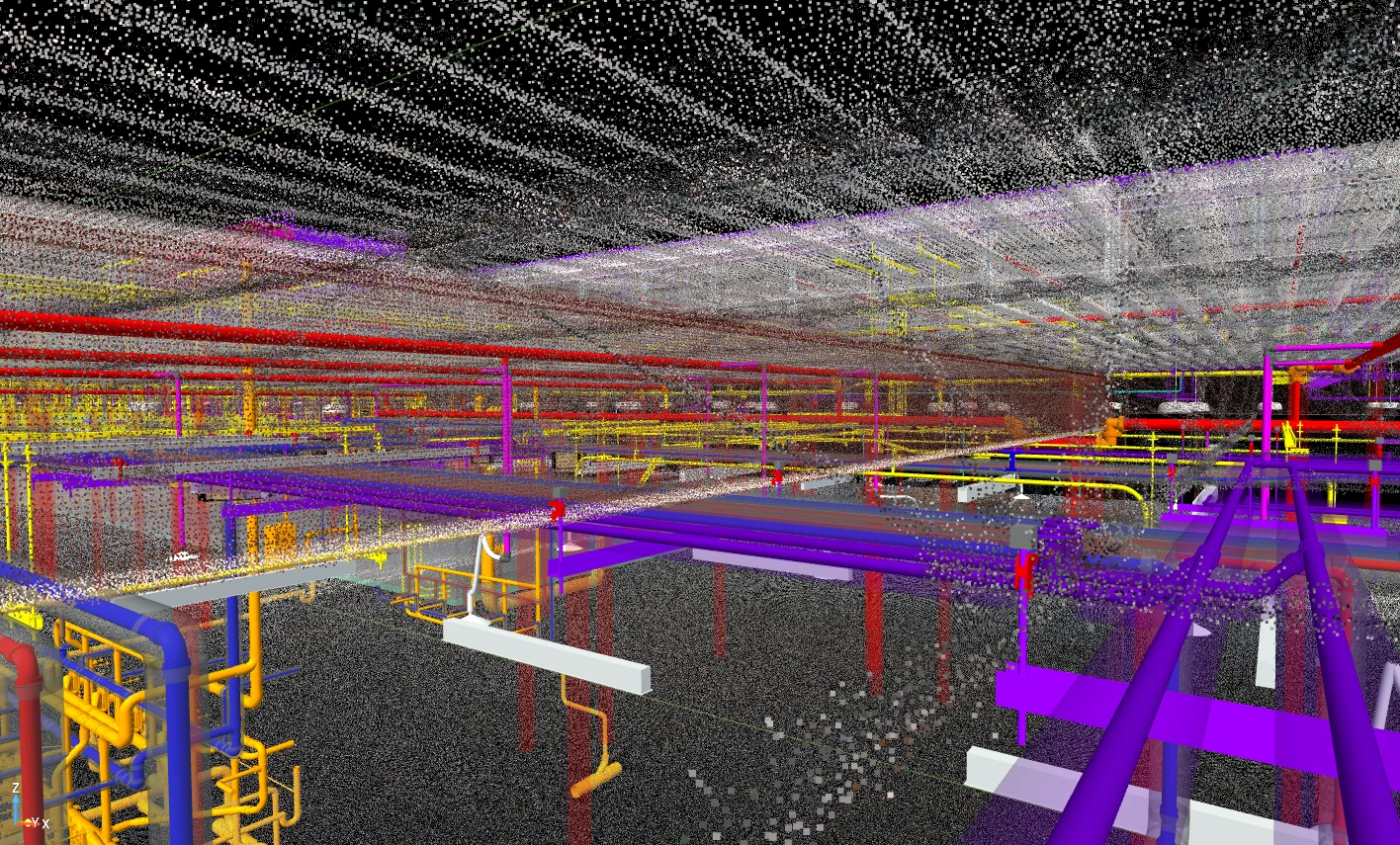 point cloud model of phase 2 for advanced manufacturing project