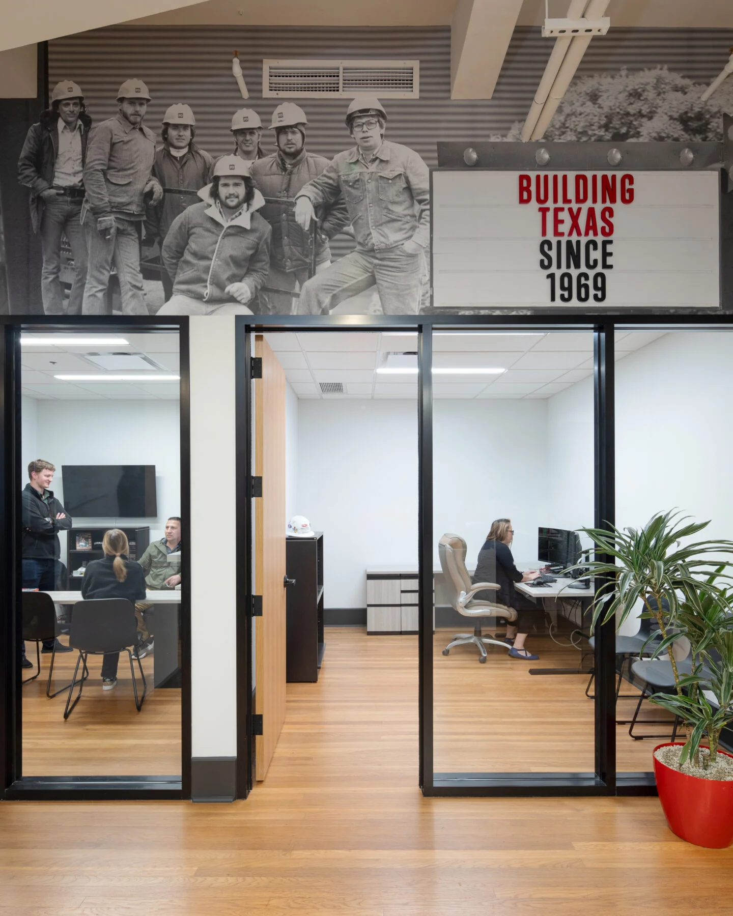 office cubicles with windows