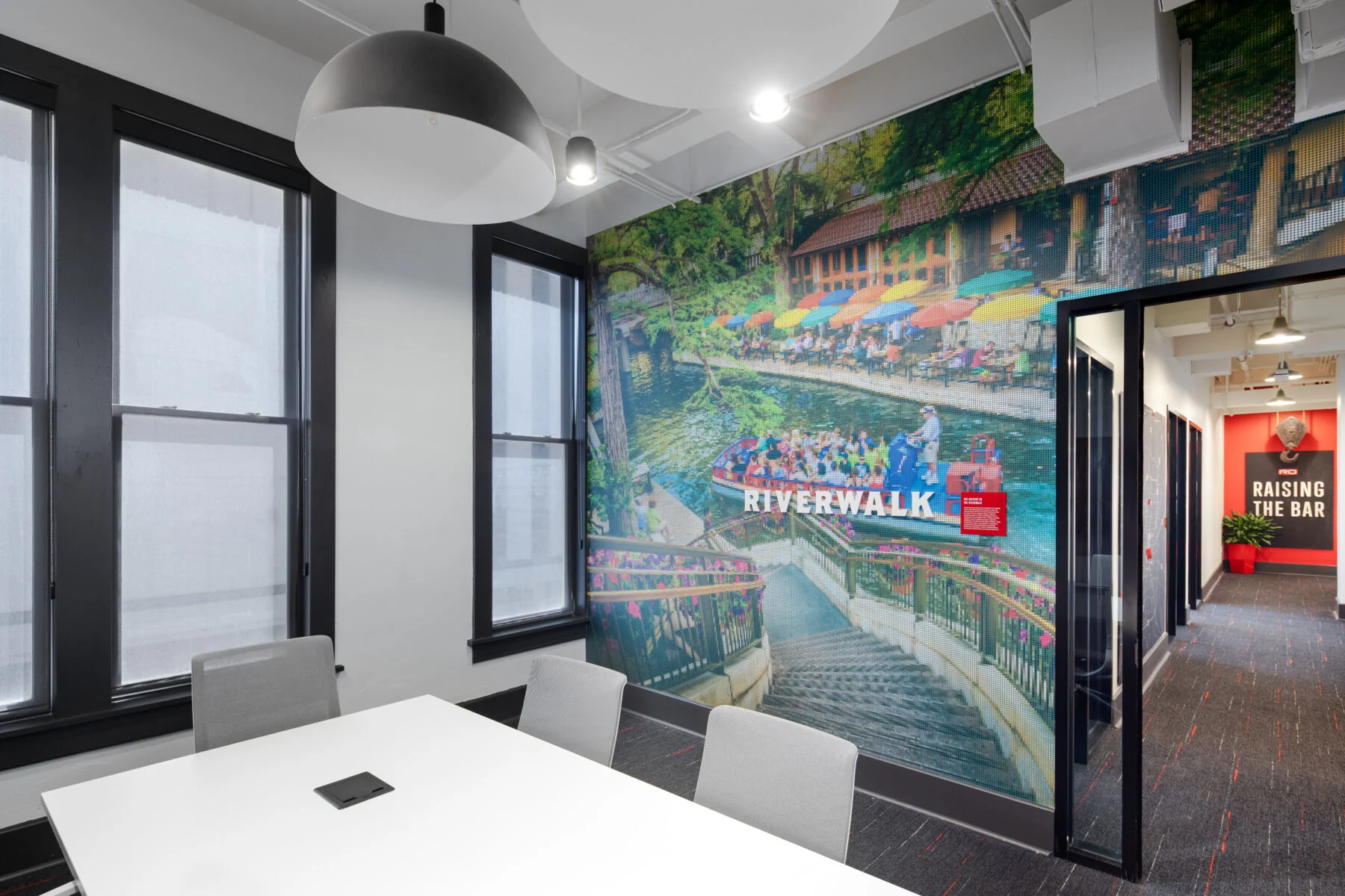 conference room with custom artwork
