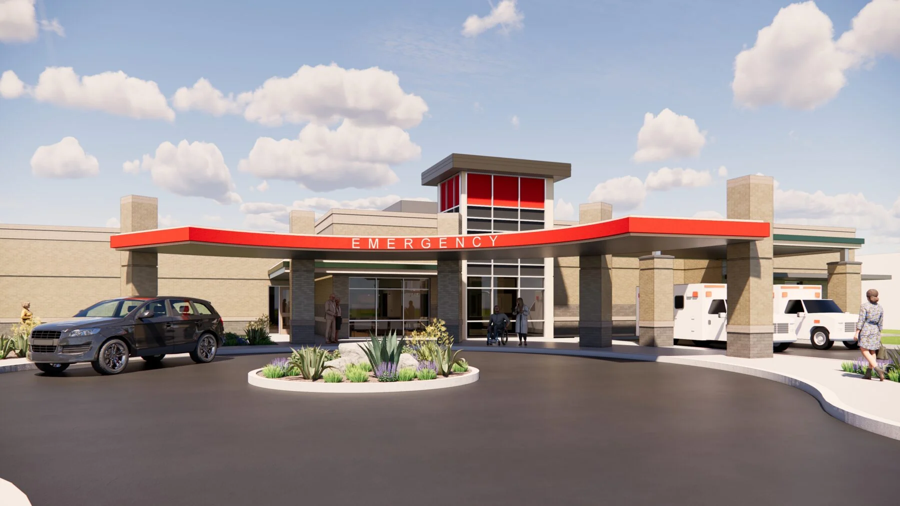 rendering of emergency room entrance