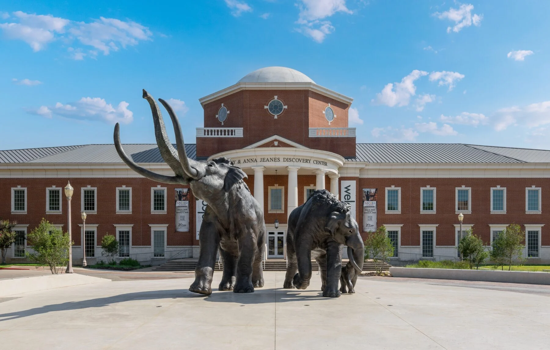 mammoth sculpture in front of museum
