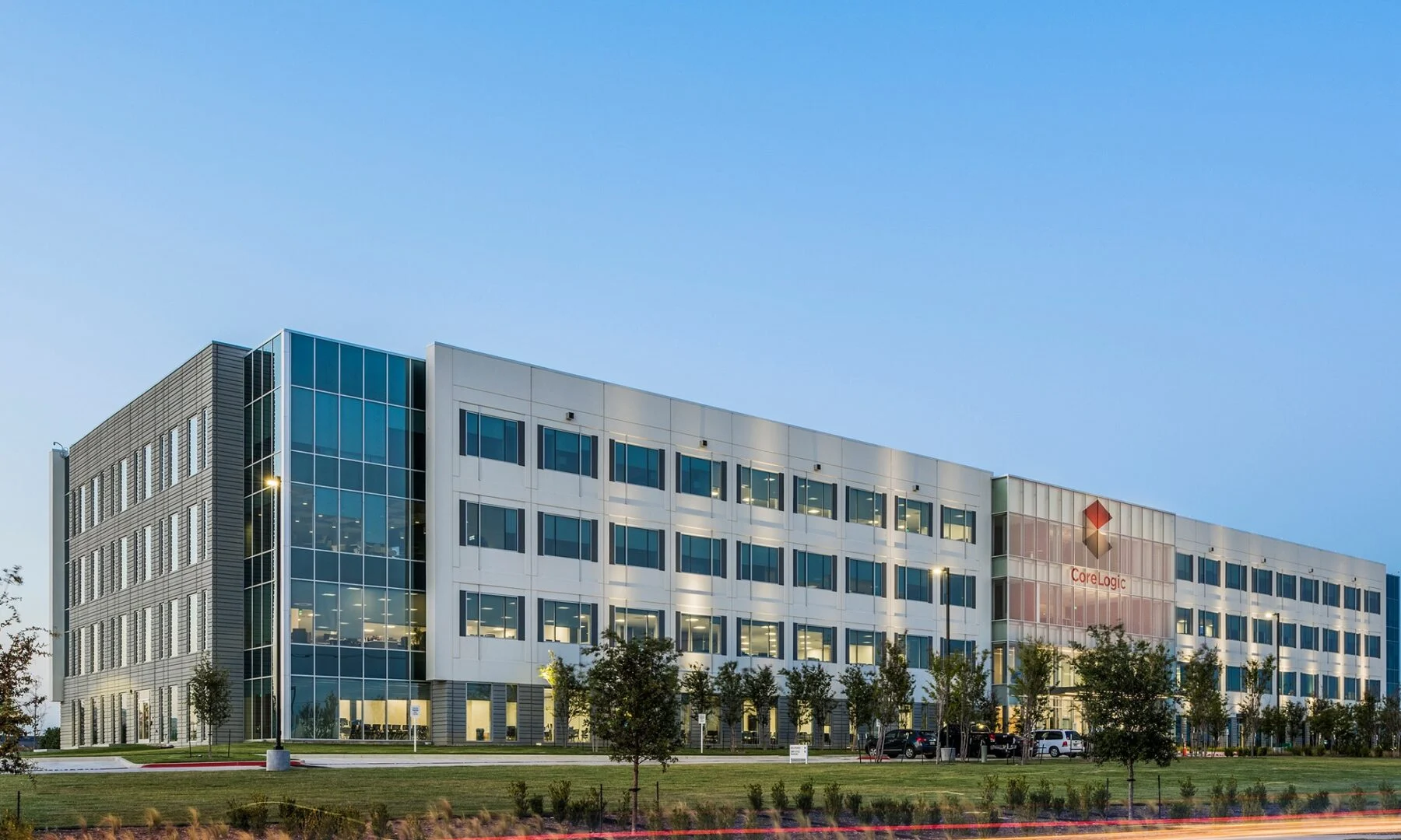 four story office building