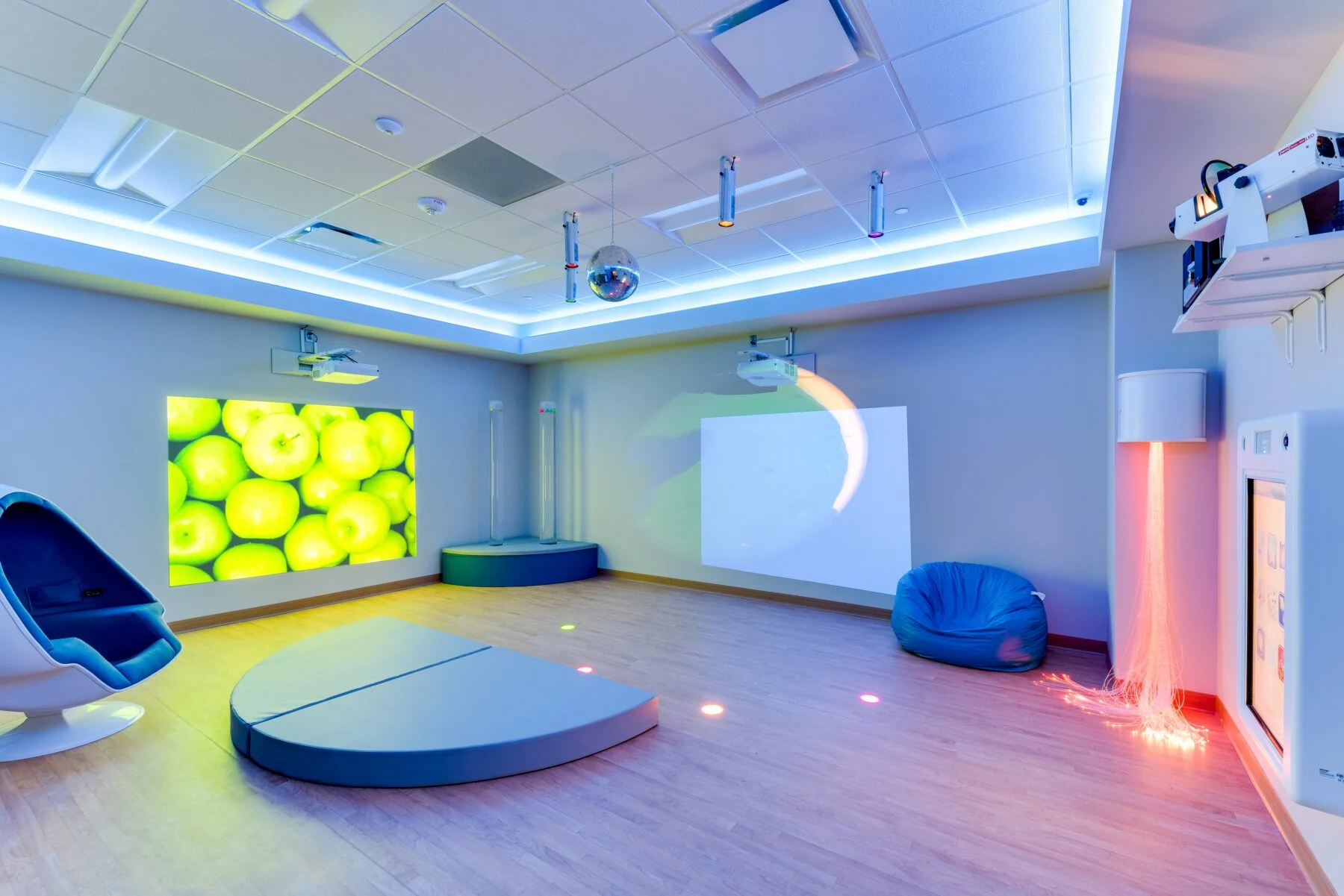 video room with projector