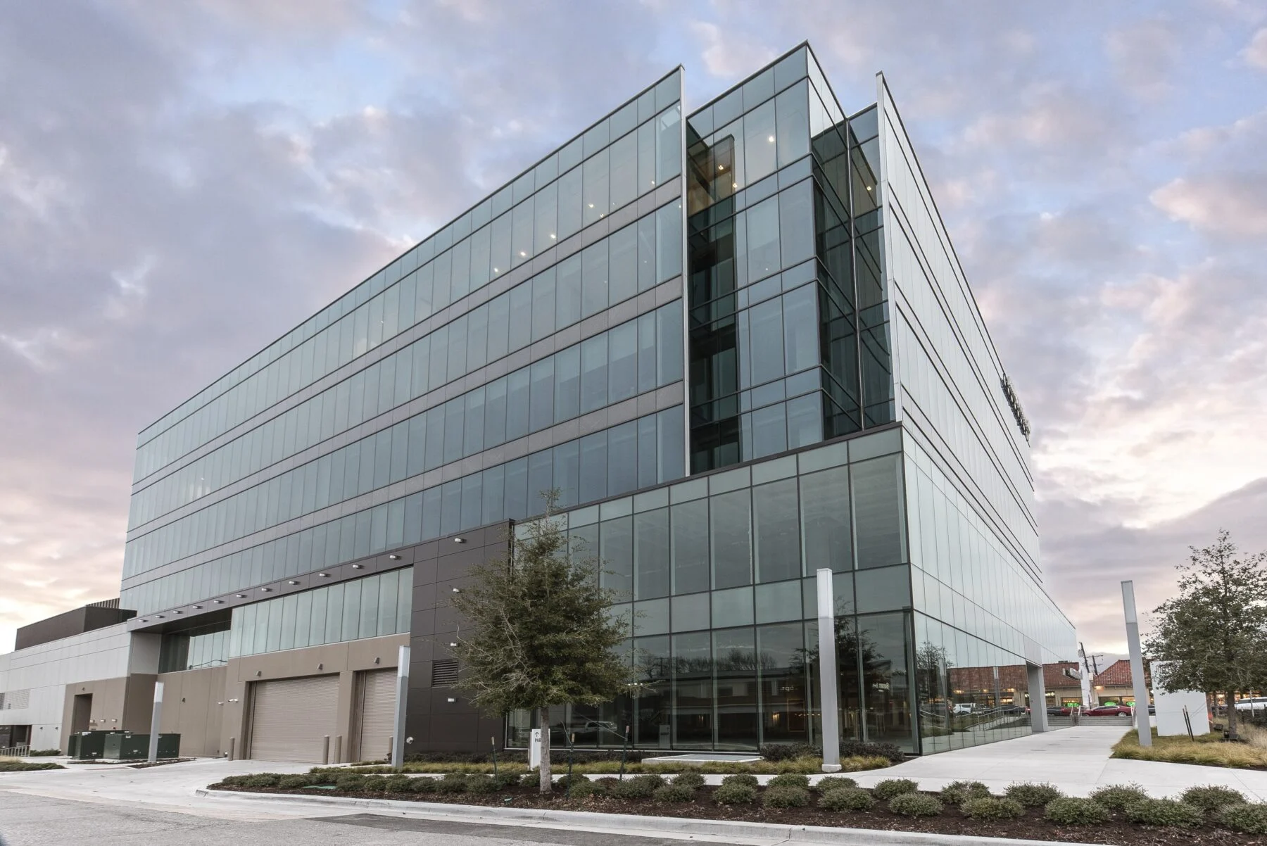 floor to ceiling windows mixed-use mulit story building