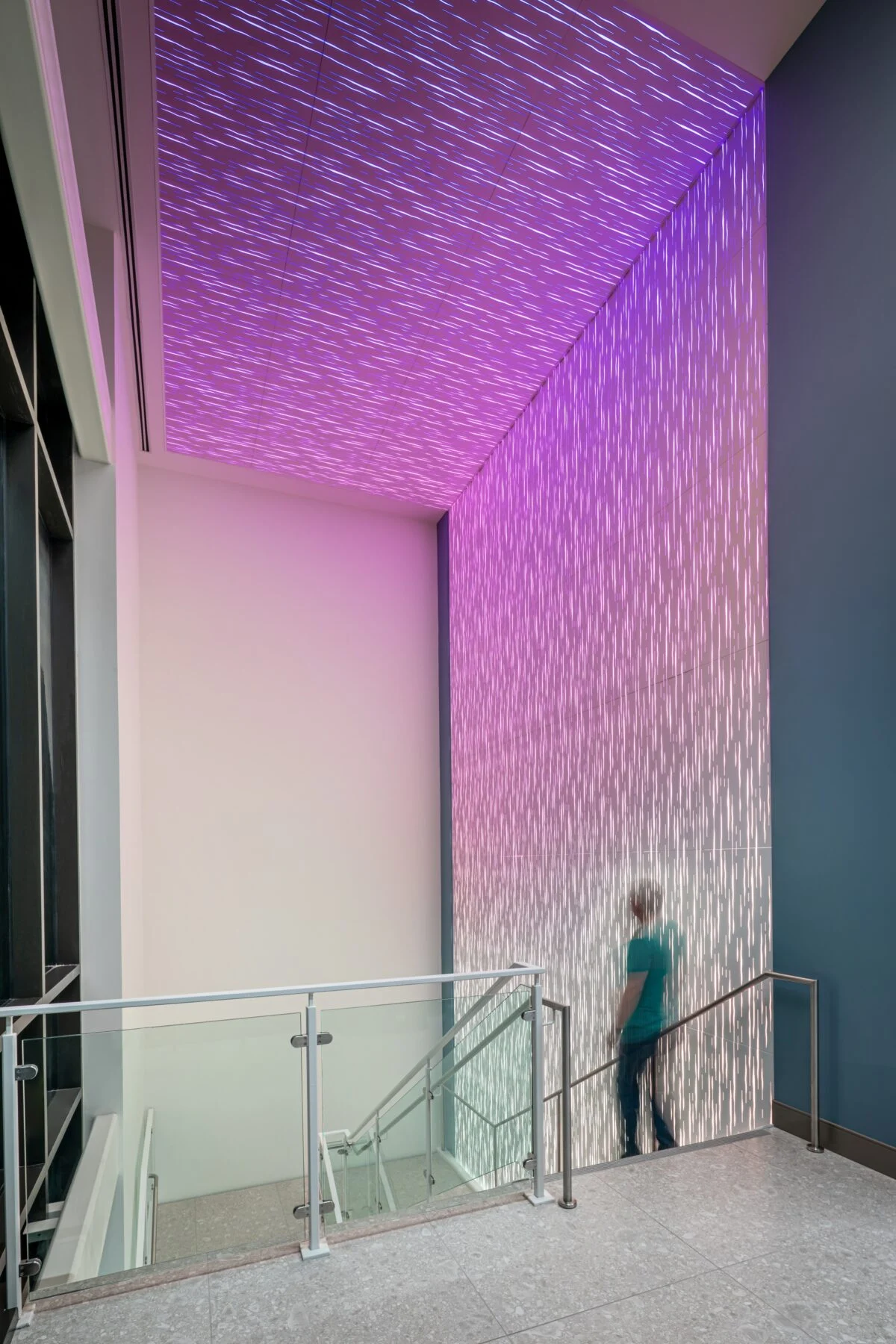 custom lit stair case