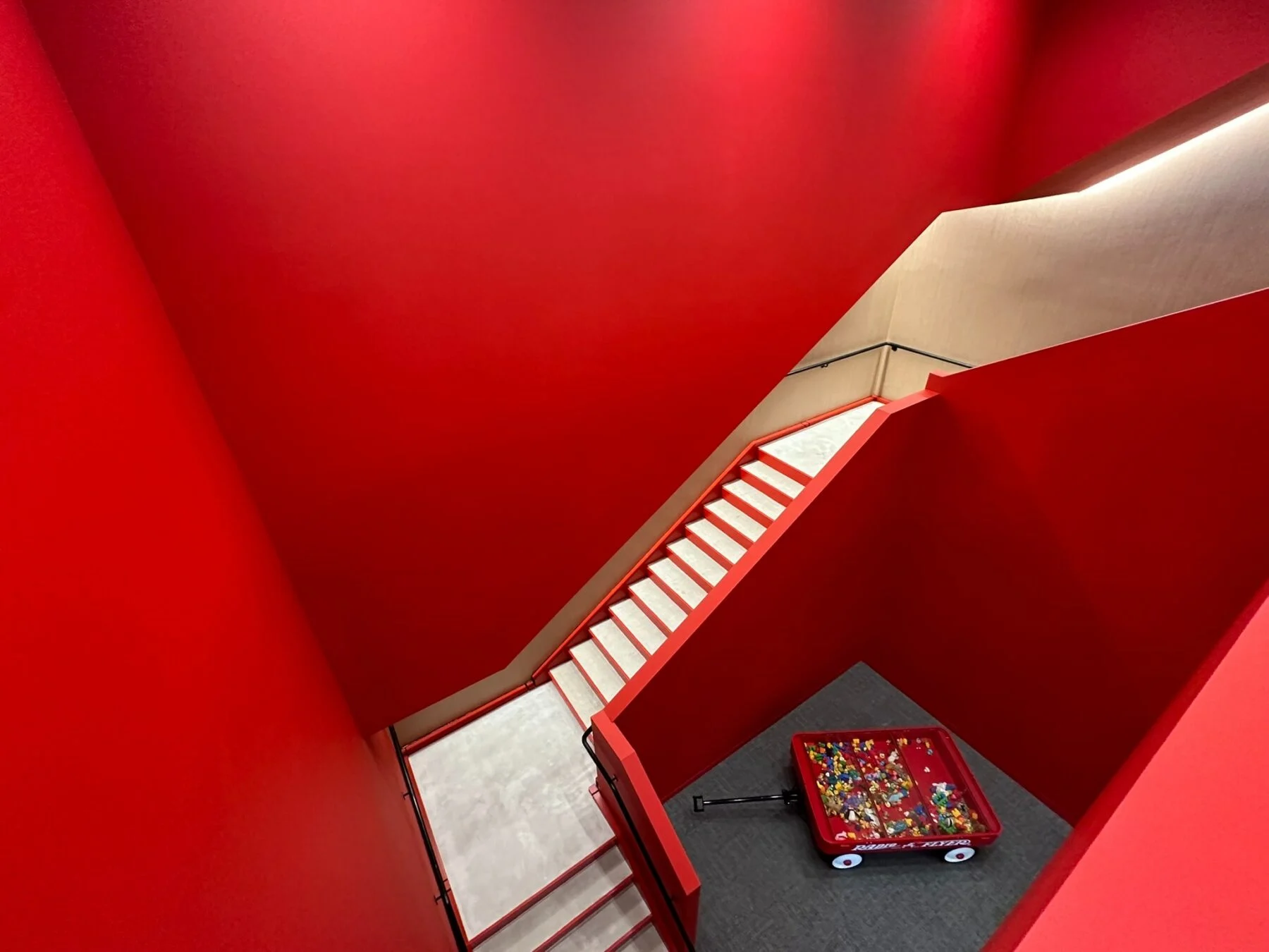 custom red stair case