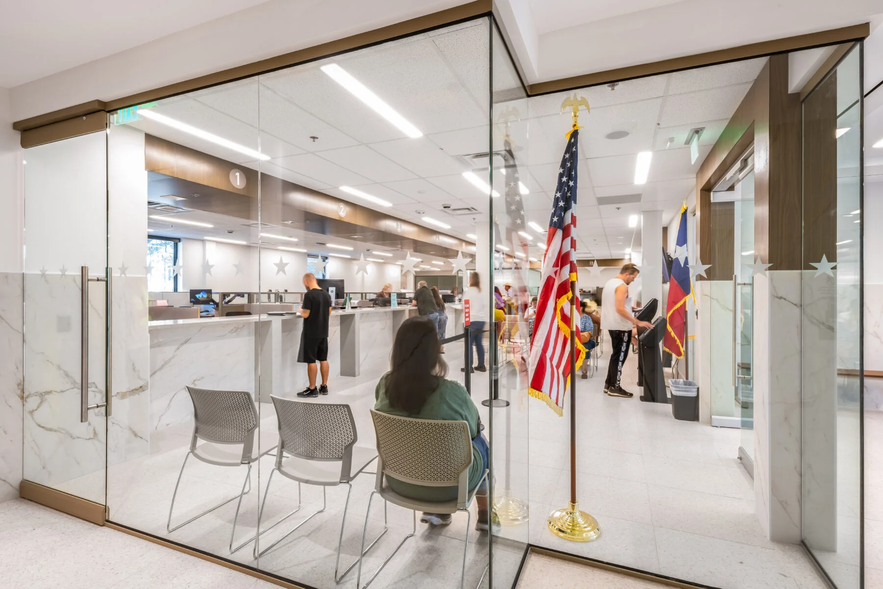 glass door area