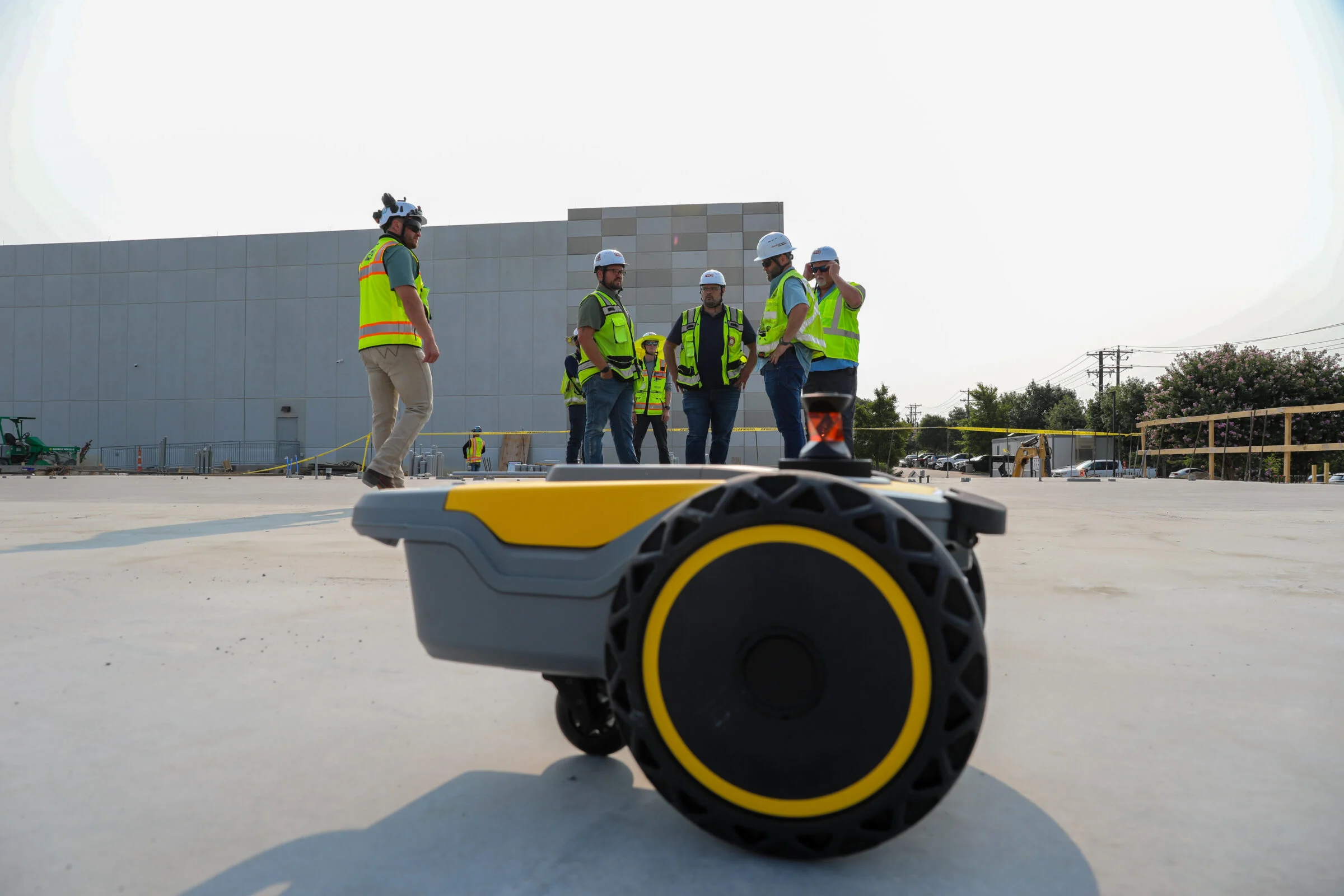 layout robot on RO jobsite with project team