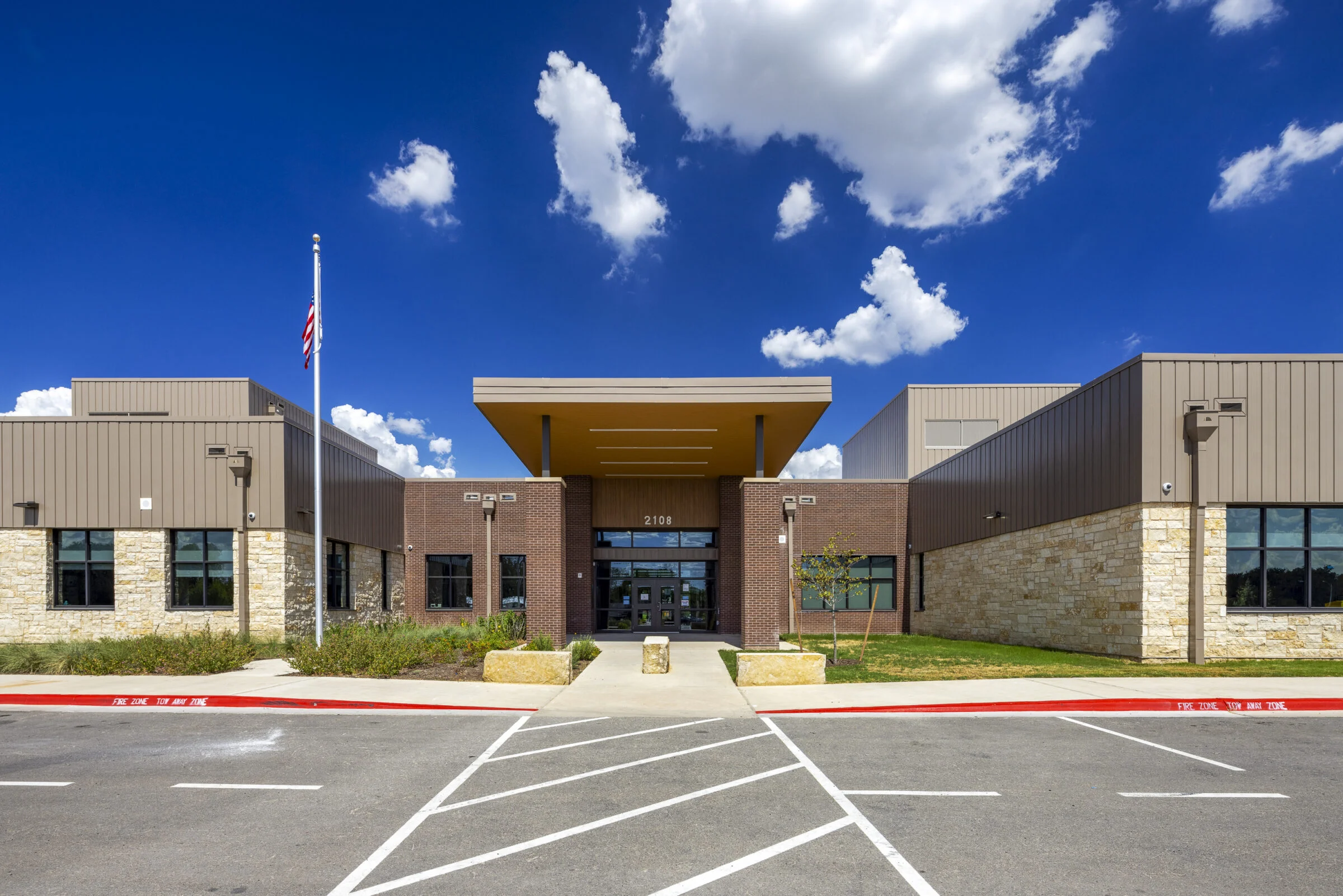 Front entrance to AISD Houston Elementary